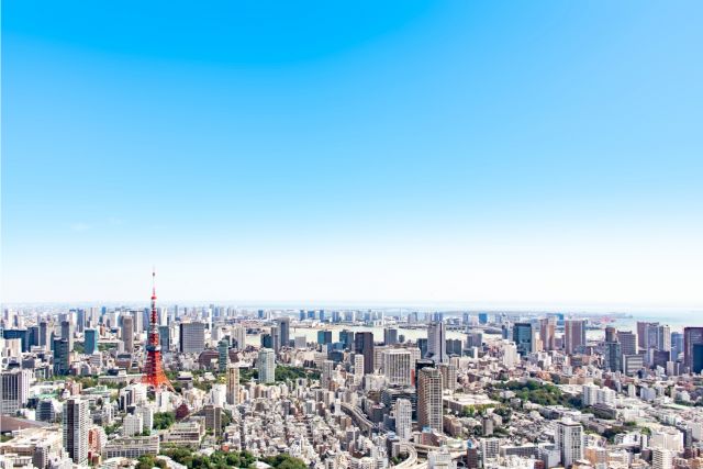 一面に広がる東京の景色